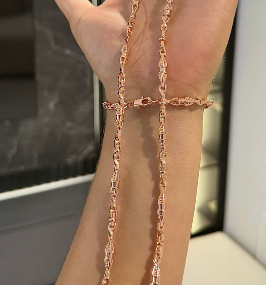 Cadena Dubai oro rosa de lujo