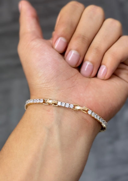 Pulsera tenis tipo diamante grande