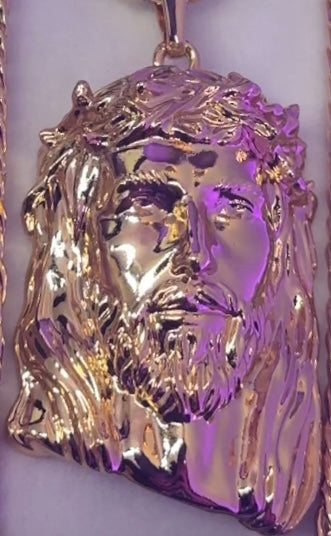 Dije rostro Cristo tallado