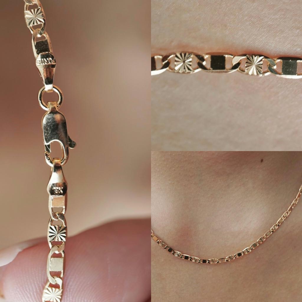 Cadena espejo punto de oro