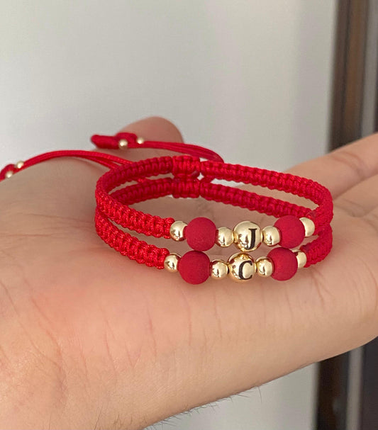Pulseras personalizadas tejidas balin 6mm y 4mm